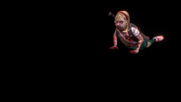 Zombie Crawl 3D Model