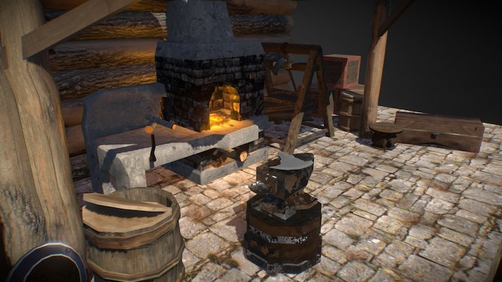 Small Forge 3D Model