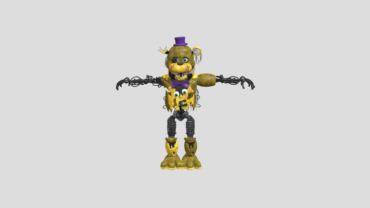 scrap-fredbear with textures 3D Model
