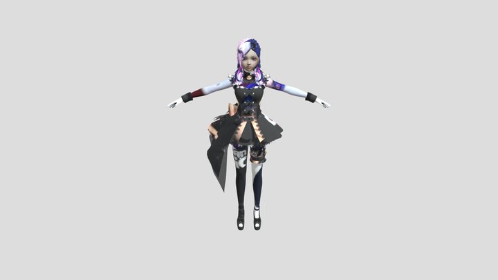 Anime girls 3D Model