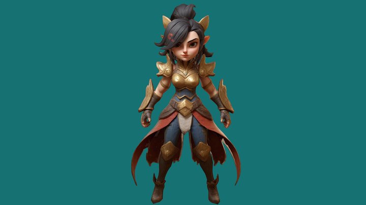 Female Character freedownload #8 3D Model