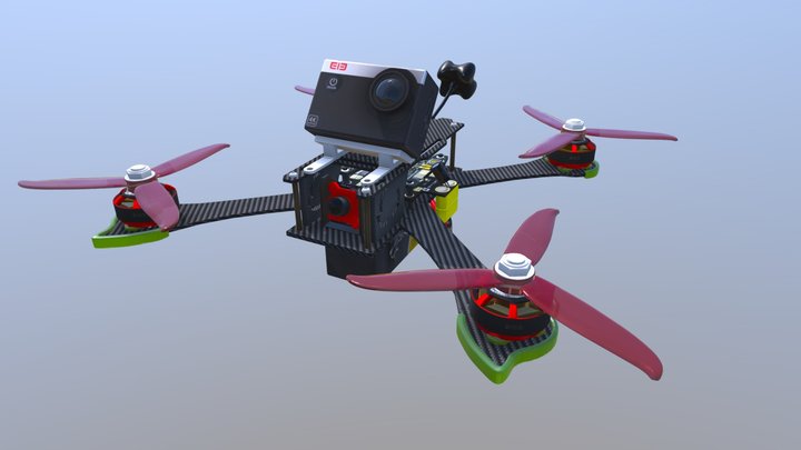Racing Drone - 5" Quad - iFlight IX5 3D Model
