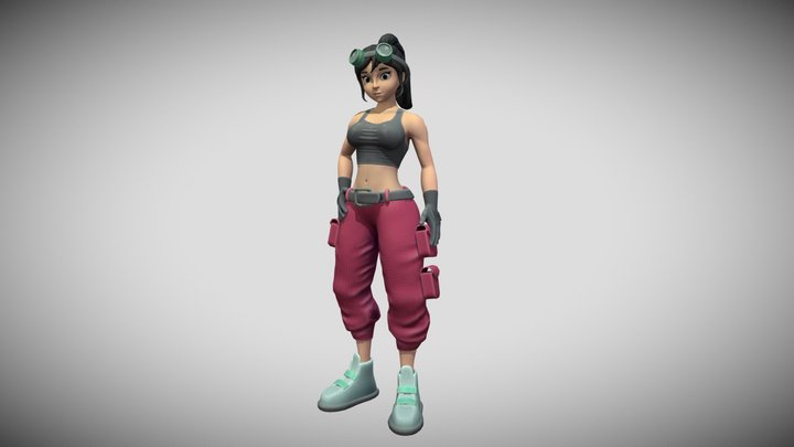 Olivia - Character Posed 3D Model