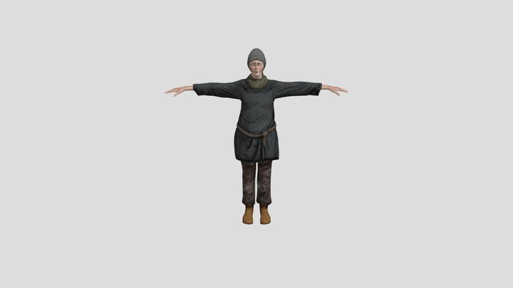 Old Lady FBX 3D Model