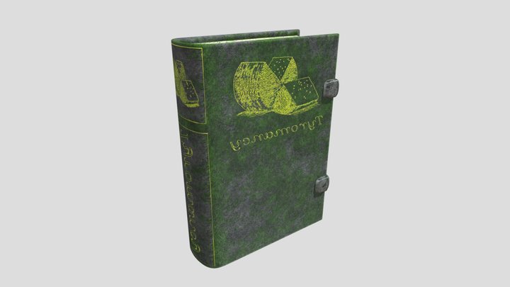 Tyromancy magic old book of divination 3D Model