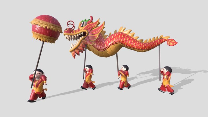 Dragon Dance 3D Model