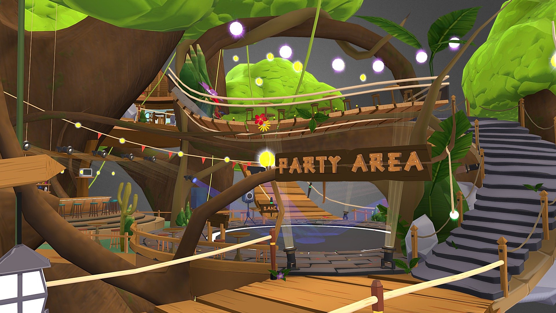Party Area Treehouse Quest 3D model by Low Poly Models (LowPolyModelsWorld) [72bf960