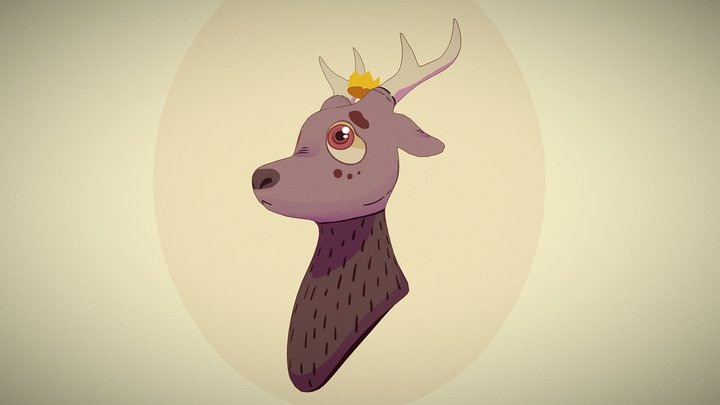 The Little Deer King 3D Model