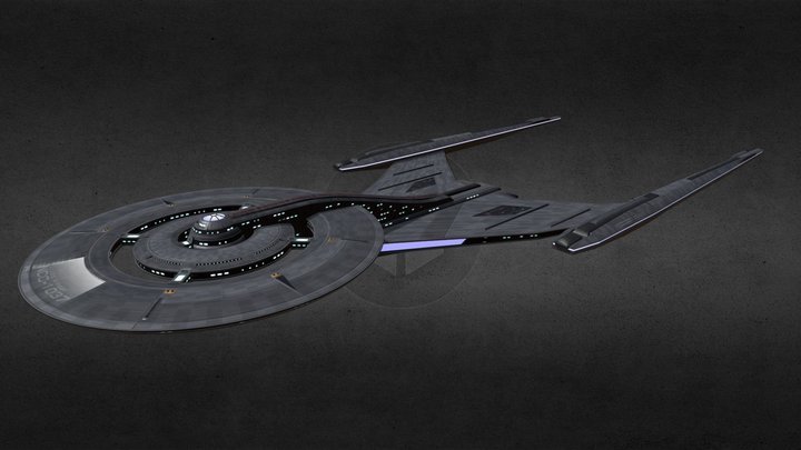 Custom Crossfield-class Starship (Discovery) 3D Model
