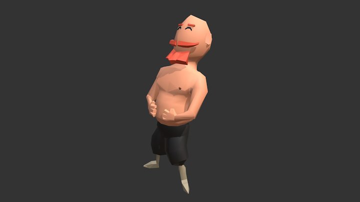 Medieval Barbecue Man 3D Model