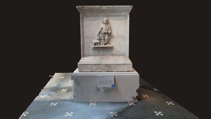 Marble funerary altar 3D Model