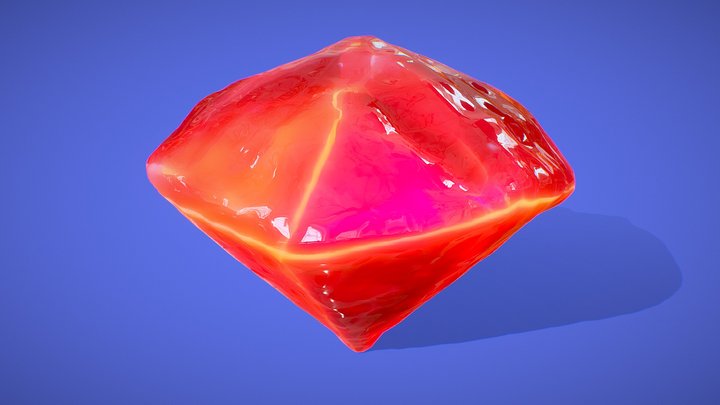 Glowing Crystal 3D Model
