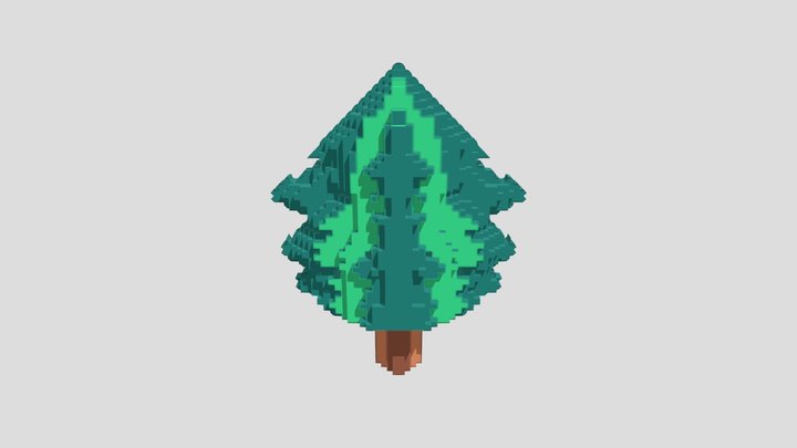 Voxel Tree 3D Model