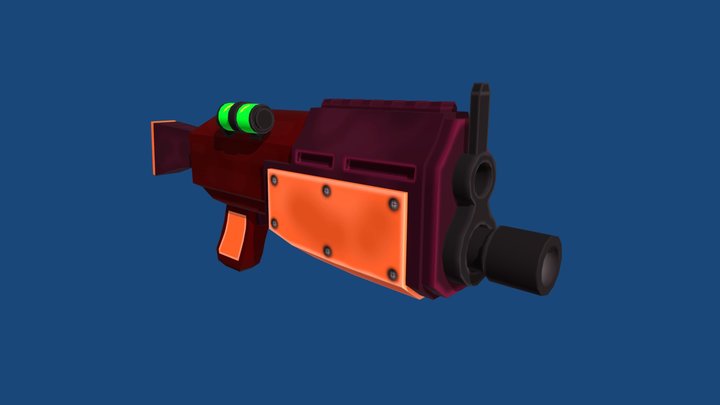 Cartoon Gun 3D Model