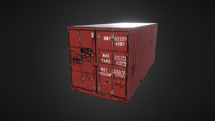 Container 20 ft (LOD_1) 3D Model