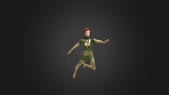 Jean grey posado 3D Model