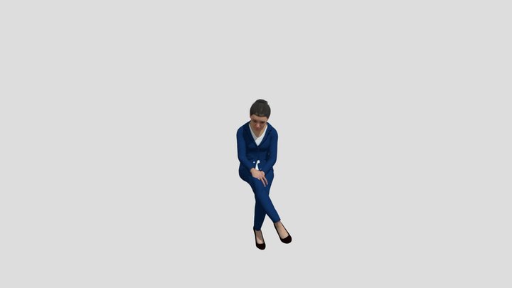 Sitting Talking 3D Model