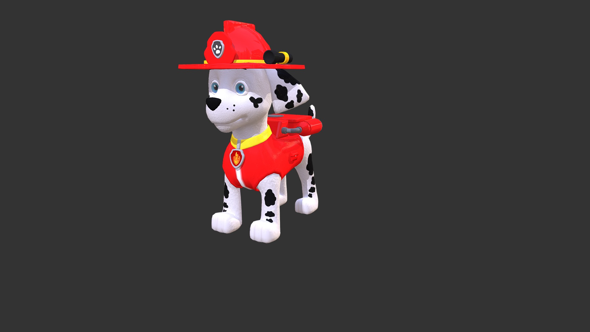 3D model Rubble Paw Patrol Game - This is a 3D model of the Rubble Paw Patrol Game. The 3D model is about a stuffed animal with a hat.