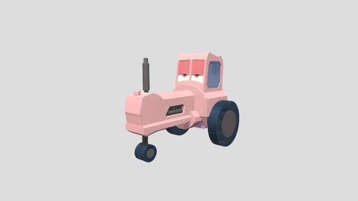 Tractor tipping from Pixar's cars 3D Model