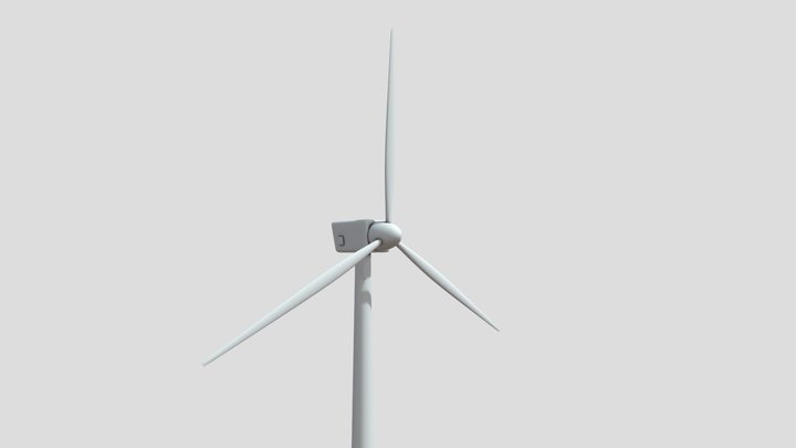 Game Ready Wind Turbine (Animated) 3D Model