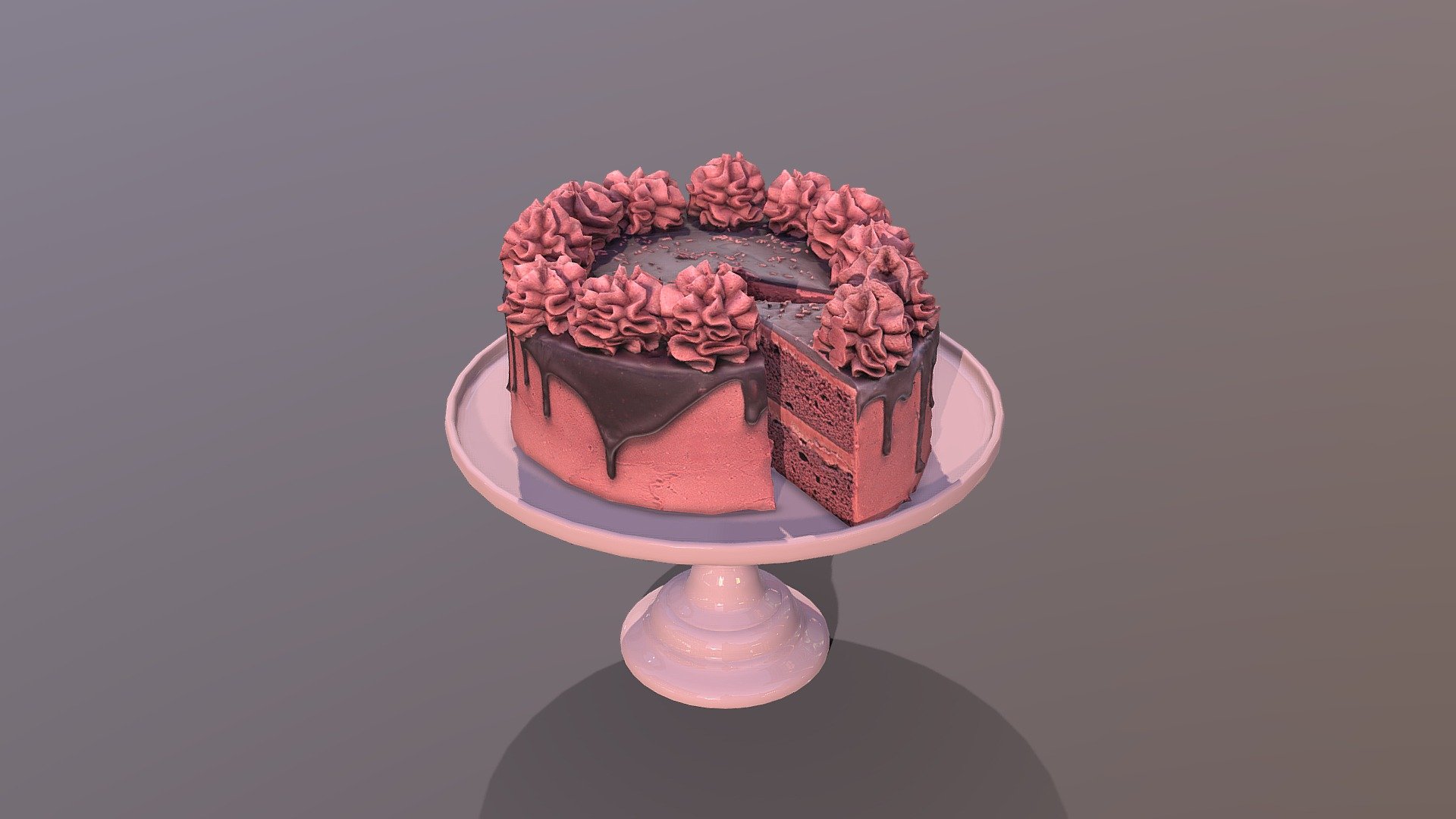 Sliced Red Velvet Gateau - Buy Royalty Free 3D model by Cakesburg ...