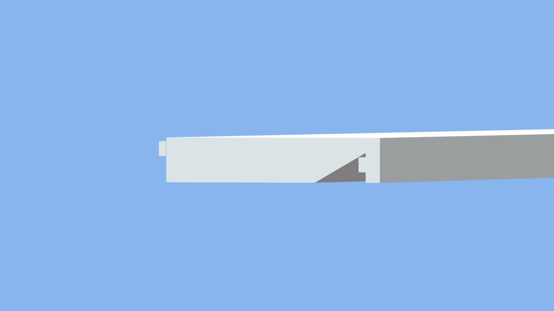 Shelf with LEDs on Front (routed) and Back — Sketchfab embed 3D viewer