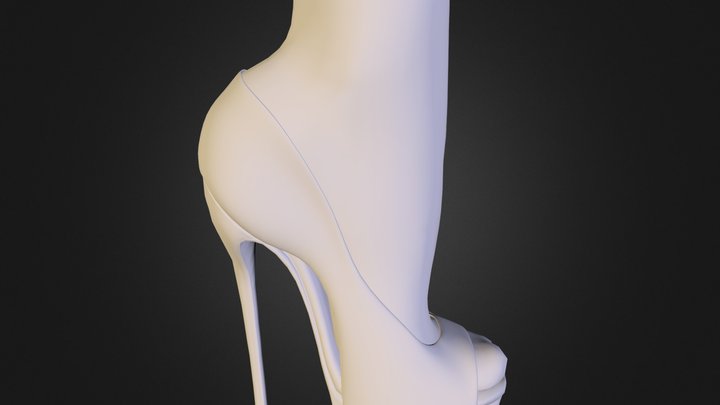 Peep-toe Bow Heel 3D Model