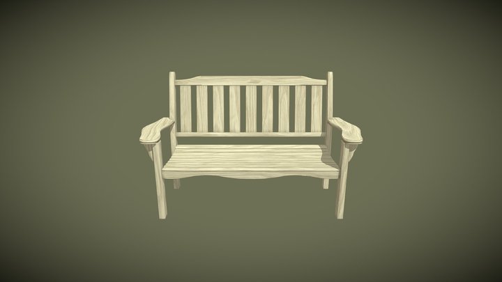 Garden Bench 3D Model