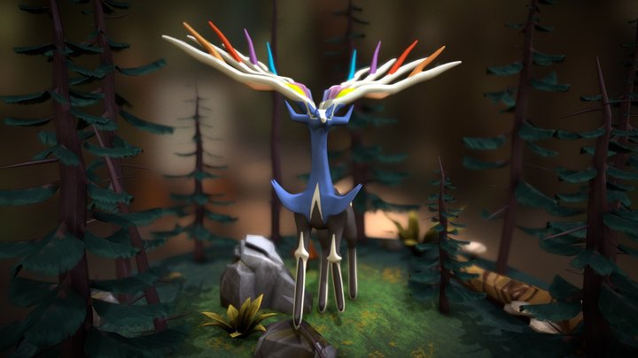Pokemón Xerneas 3D Model