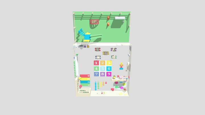 Copy of 3d classroom English 1 RBA 3D Model