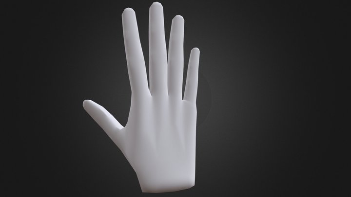 Low poly hand.2v 3D Model