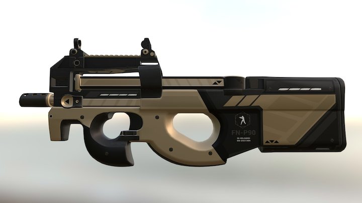 P90 | Desert-Strike 3D Model