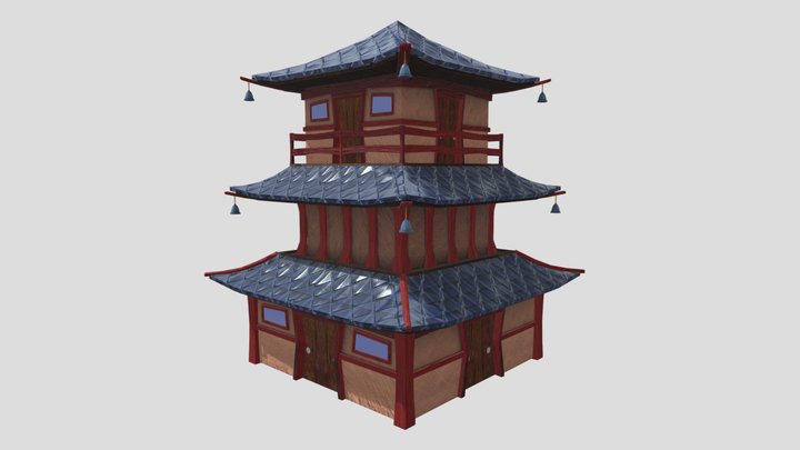 japanese temple 3D Model