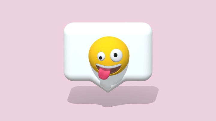 Smile Icon Message 3D Model