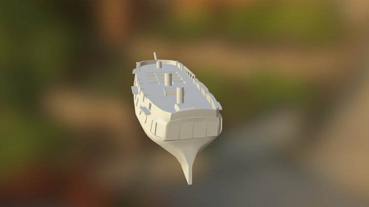 Ship-rigged sloop "Hartling" 3D Model