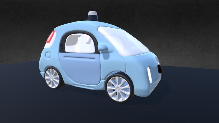 Autonomous Driverless Car 3D Model