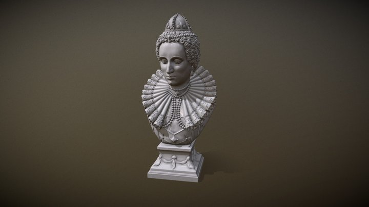 Bust of Queen Elizabeth I of England 3D Model
