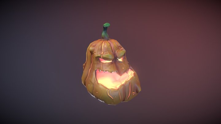 Pumpkin Head 3D Model