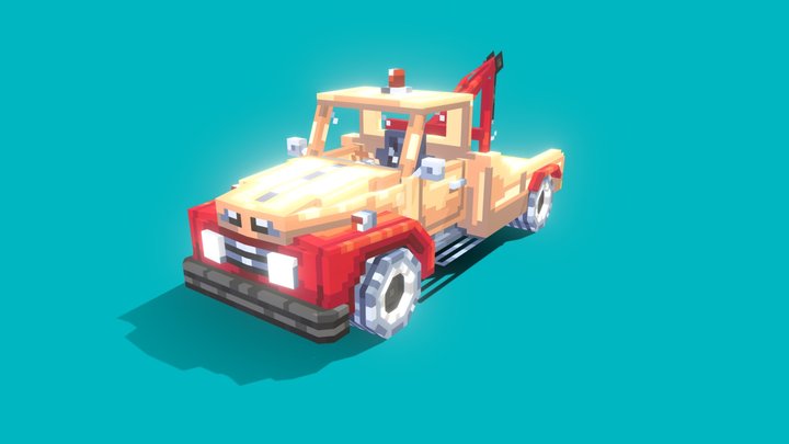Retro tow truck 3D Model