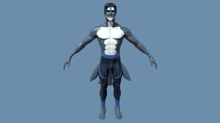 Orca man_textured 3D Model
