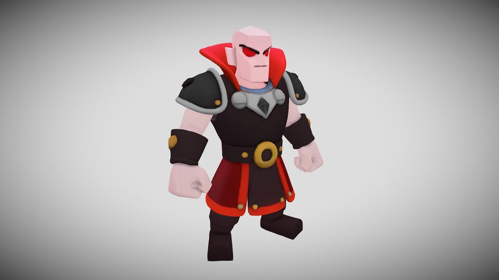 Chibi Vampire Lord Lowpoly Handpainted