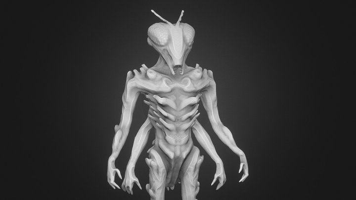 Alien Sculpt: Thargoid Fan-Art 3D Model