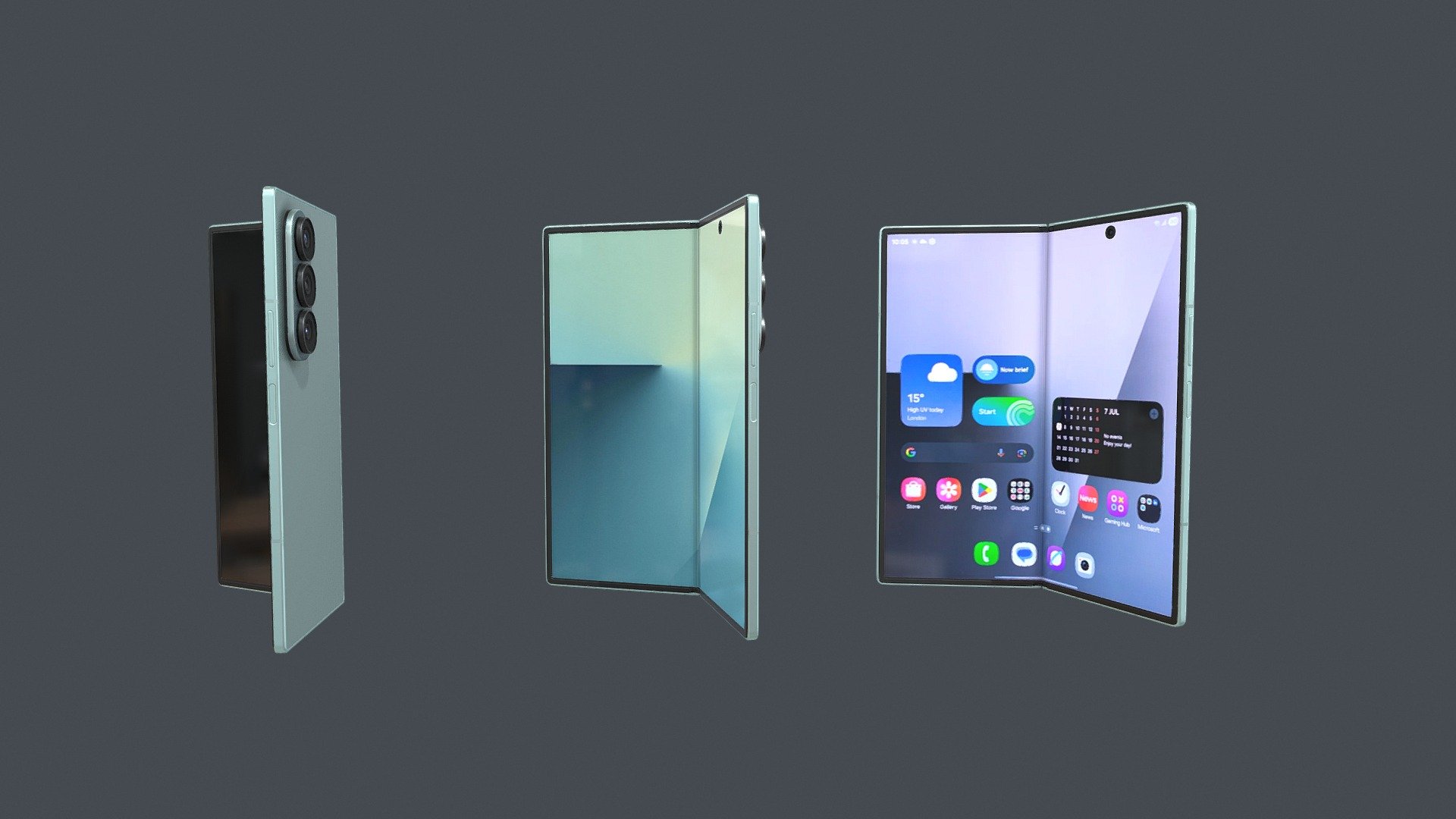 Galaxy Z Fold7 ミント　モックアップ　模型 Galaxy Z Fold7 ミント モックアップ 模型 Samsung Galaxy Z Fold7
