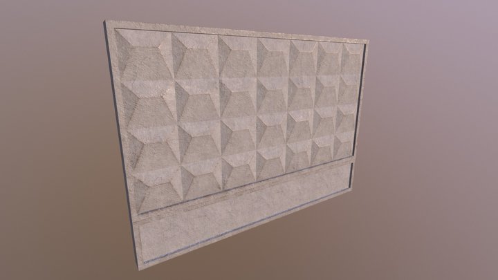 Russian Concrete Fence 3D Model