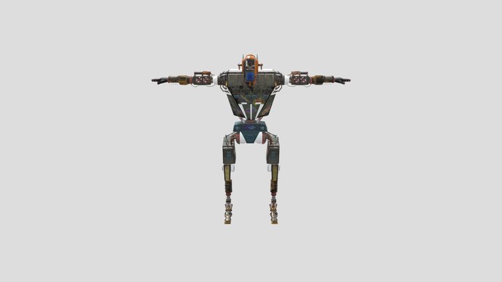 Rusted Robot 3D Model