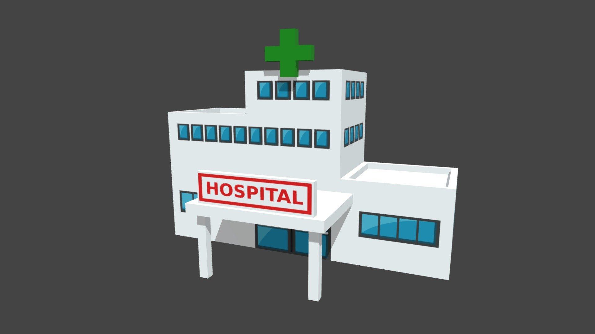 Больница 3 класс. Больница 3d. Hospital 3d model. Больница 3д модель. Скетчфаб.