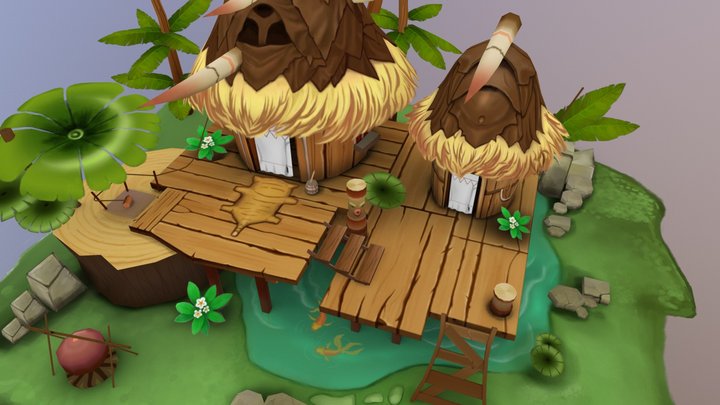 Assignment - environment handpainted 3D Model