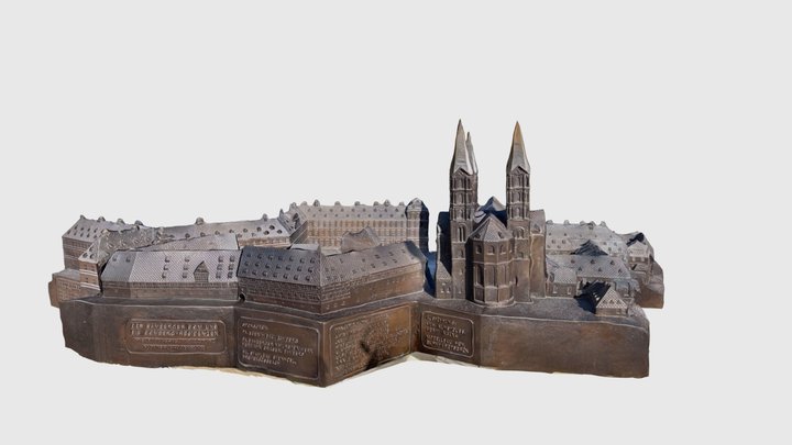 Bamberg model of cathedral square with cathedra… 3D Model