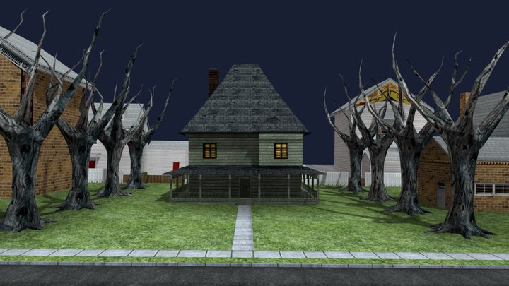 Monster House Video Game Map Cutscenes 3D Model