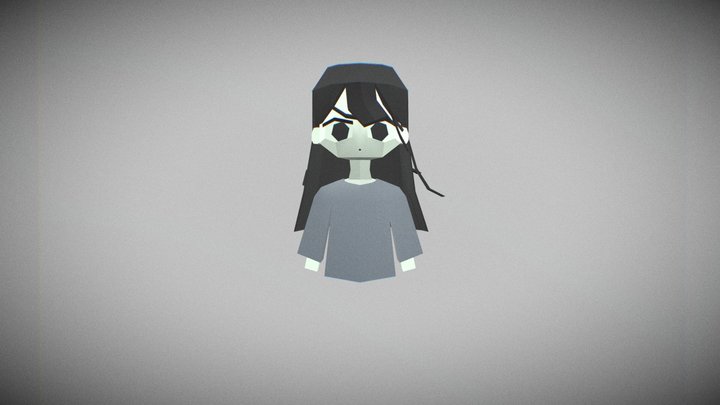 Just another lowpoly girl 3D Model